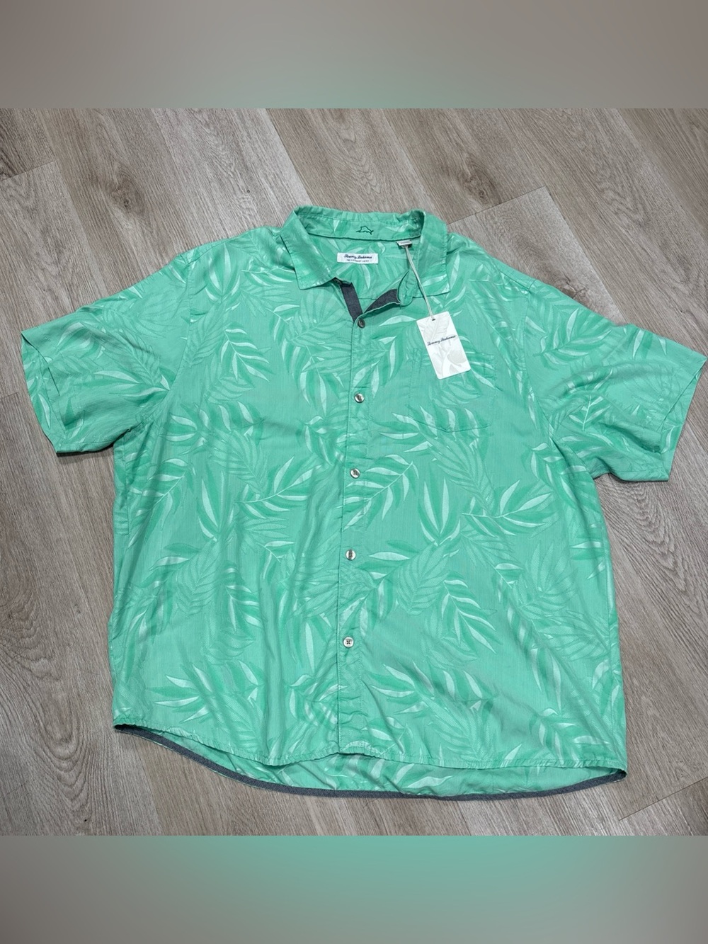 Tommy Bahama Performance Floral Leaf Hawaiian Coconut Point Camp Shirt Men's 3XL